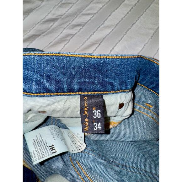 Nudie Jeans Lean Dean Straight Classic Fit Lost Legend 36x28 Altered Inseam - Picture 9 of 16